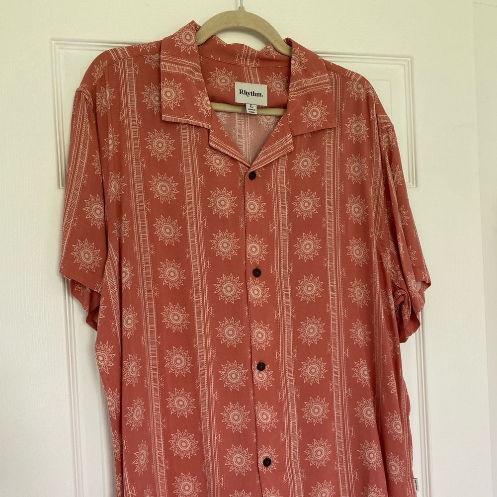 Rhythm Red Casual Button Down Shirt